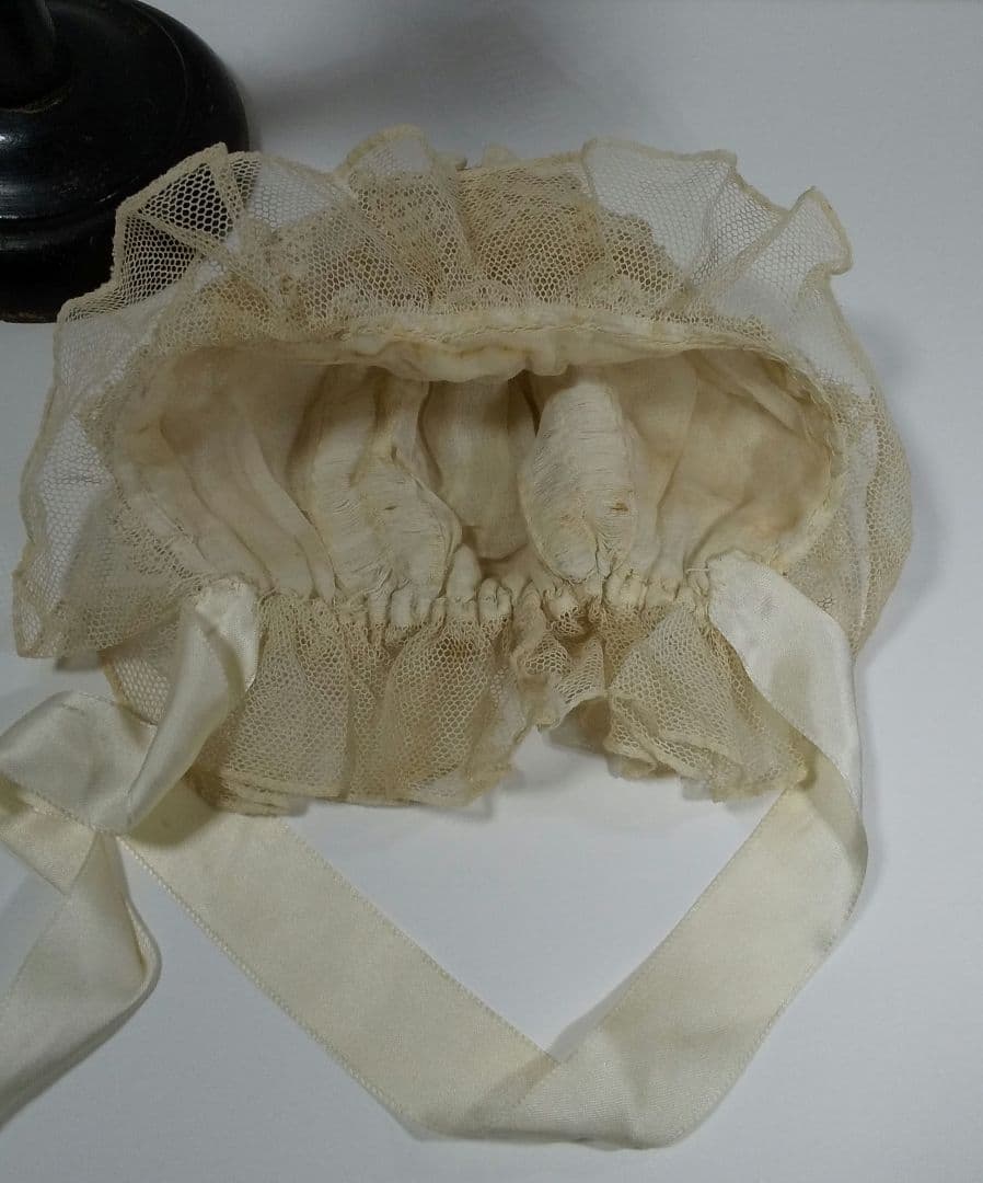 アンティーク レース ボンネット アンティーク ハットスタンド ベビー ドール