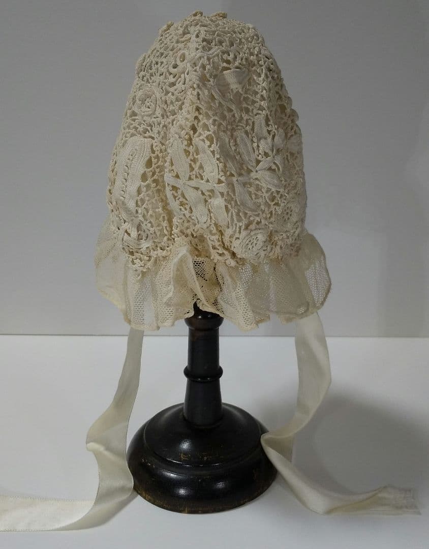 アンティーク レース ボンネット アンティーク ハットスタンド ベビー ドール