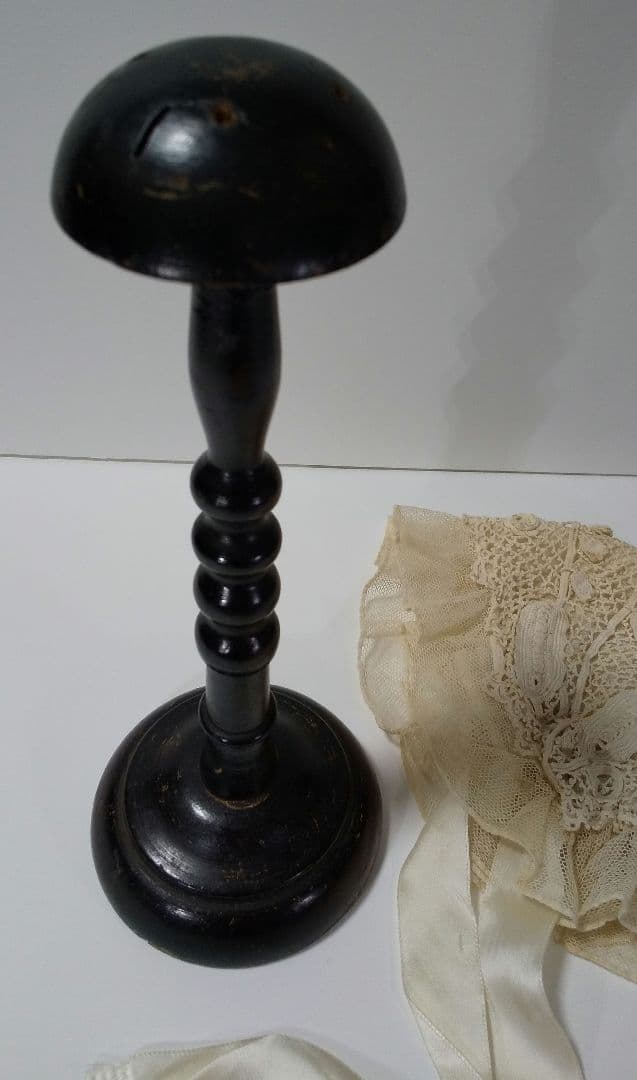 アンティーク レース ボンネット アンティーク ハットスタンド ベビー ドール