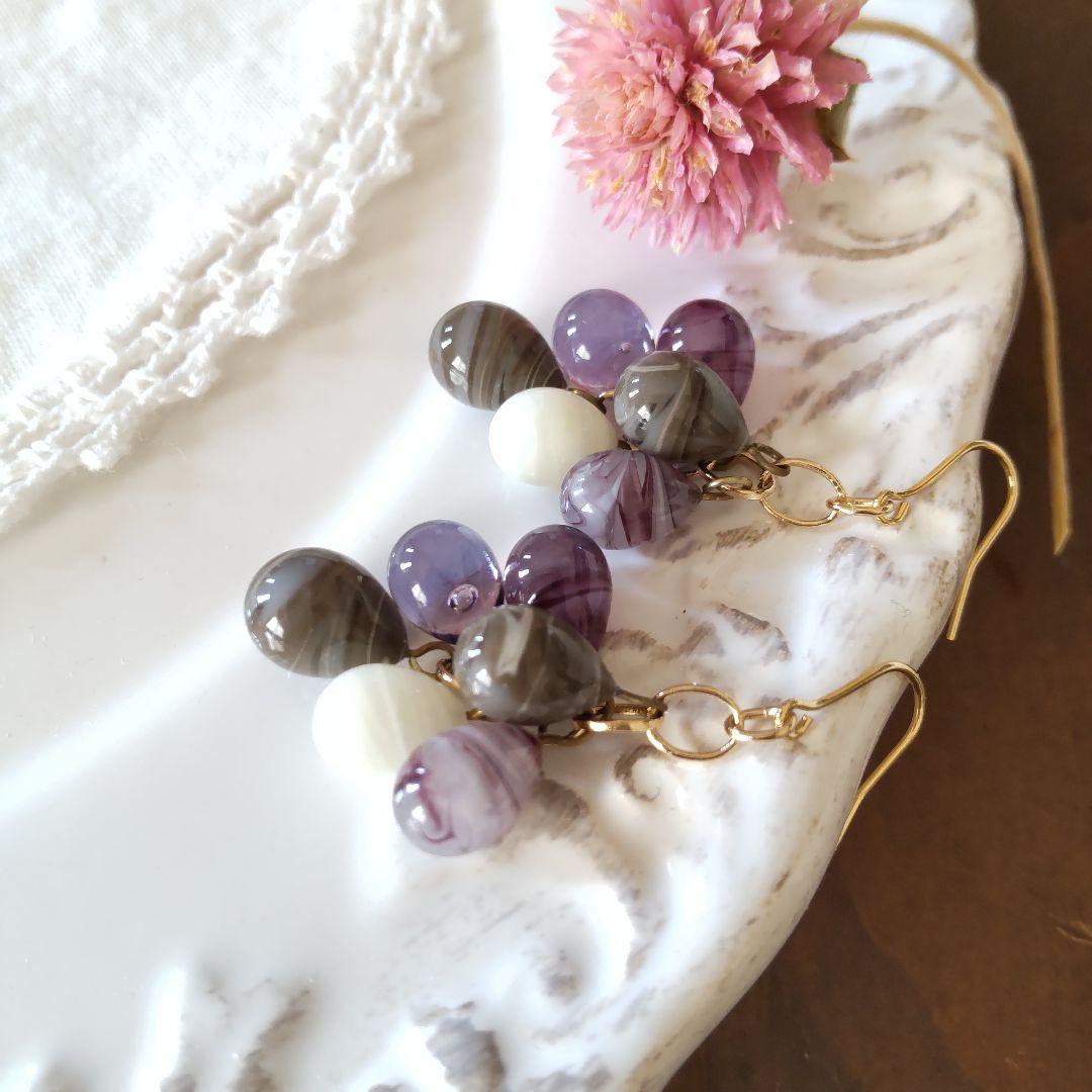 ちびさま専用◎手作りガラスのピアスとネックレス 11点おまとめ