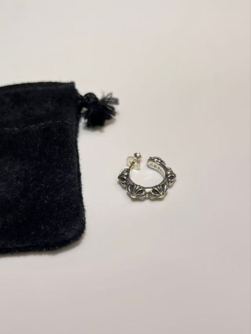 正規品Chrome Hearts SBTクロムハーツ クロスバンド フープピアス