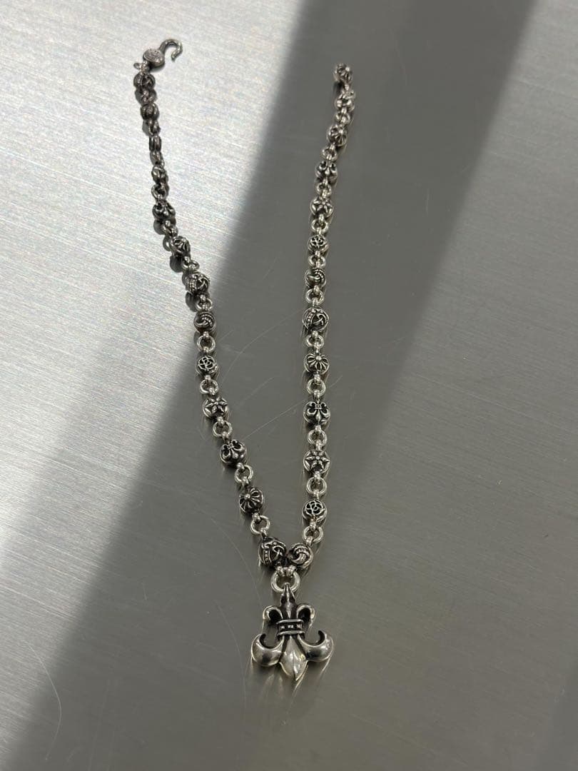 クロムハーツ マルチボールチェーンBSフレア シルバーネックレス