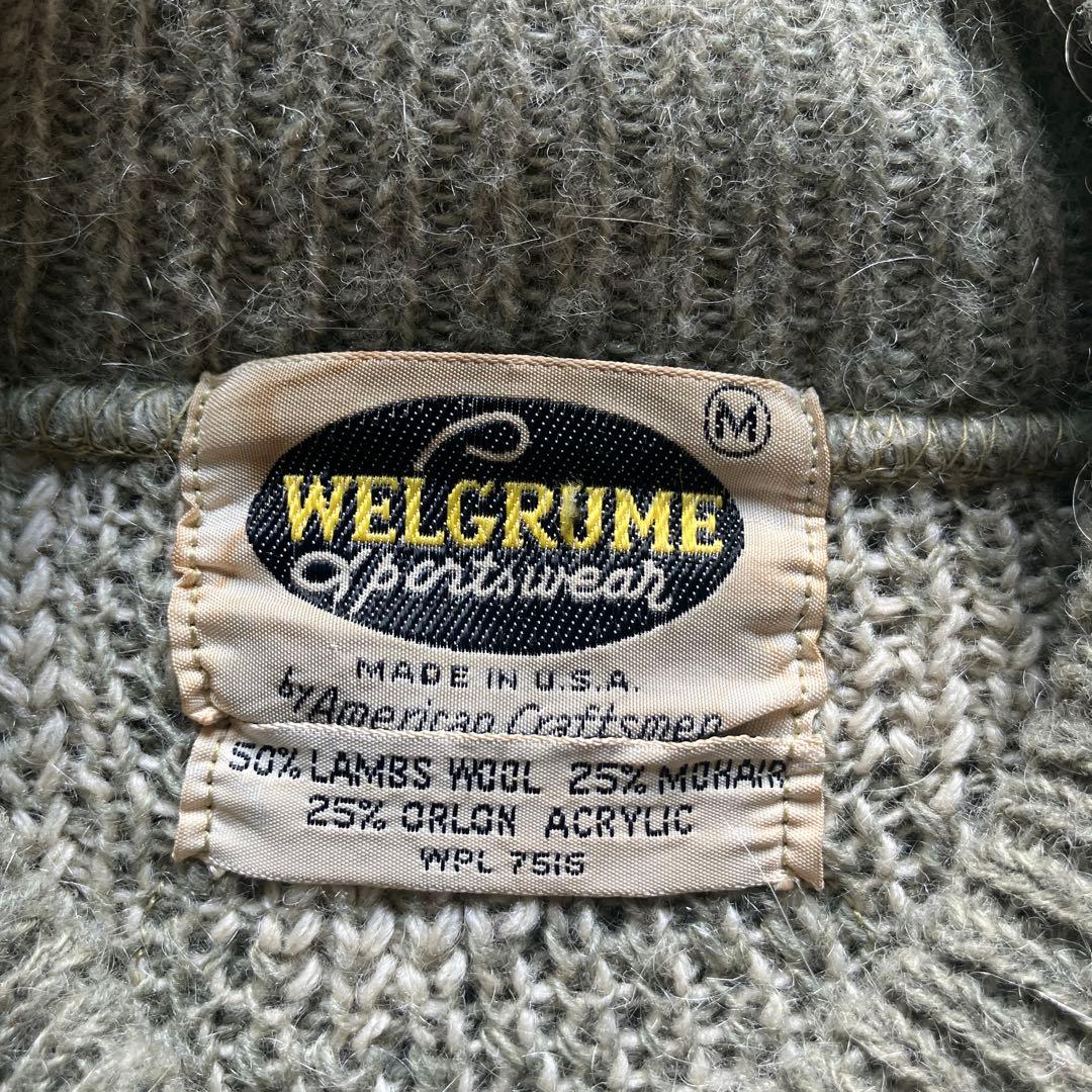 ペ*ー様 60s モヘアカーディガンzip アーガイル