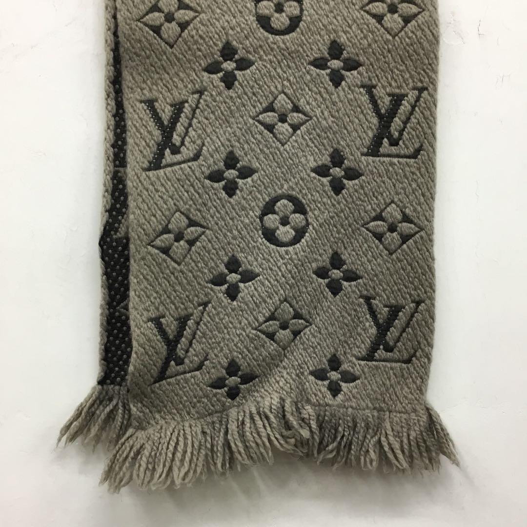 LOUIS VUITTON エシャルプ ロゴマニア マフラー ウール シルク