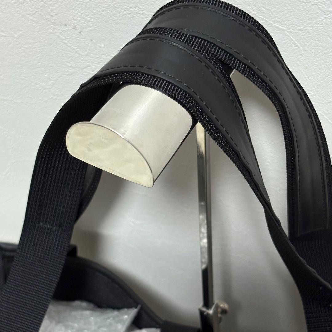 ラゲッジレーベル トートバッグ 肩掛け 拡張機能大容量 青バッテンA4可能 黒