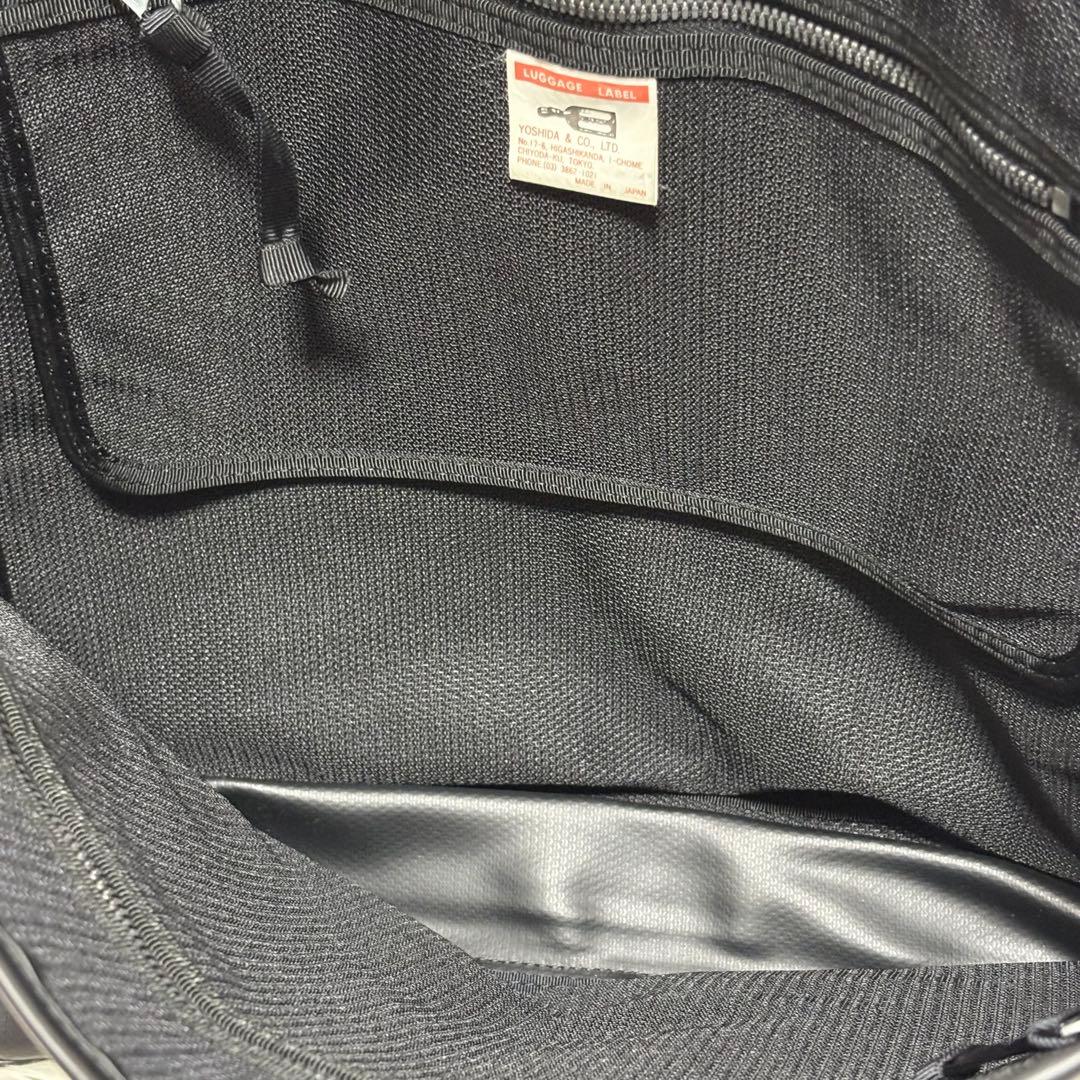 ラゲッジレーベル トートバッグ 肩掛け 拡張機能大容量 青バッテンA4可能 黒