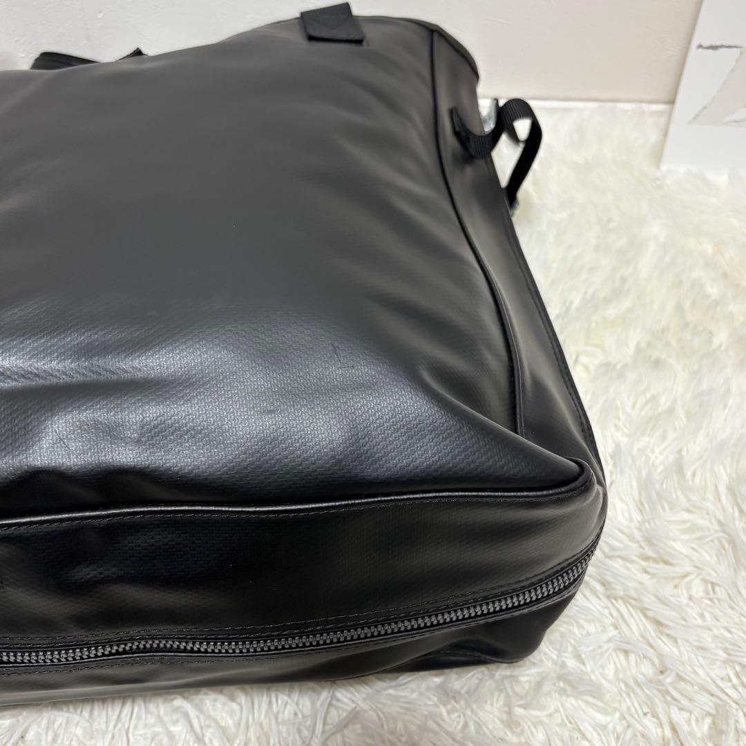 ラゲッジレーベル トートバッグ 肩掛け 拡張機能大容量 青バッテンA4可能 黒