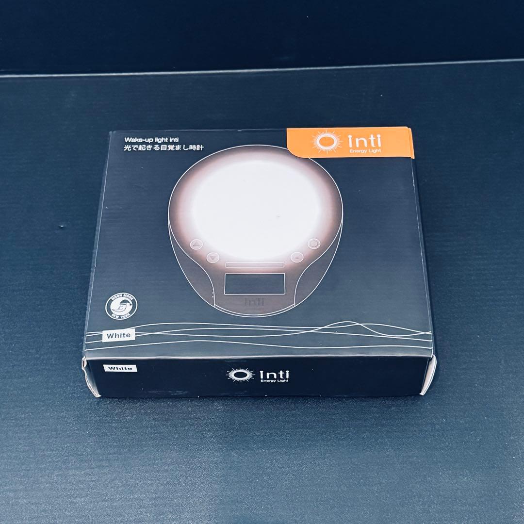 【開封未使用】inti4s 光で起きる目覚まし時計 ホワイト