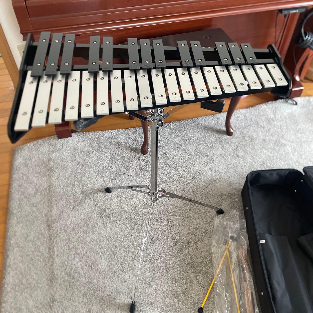 鉄琴 2オクターブ スタンド付き　キャリーバッグ付