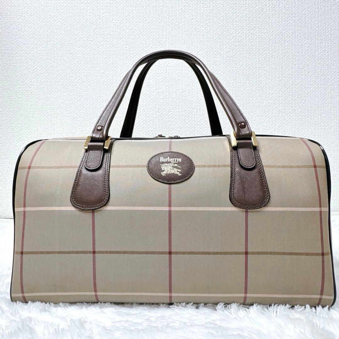 【未使用】Burberrys ヴィンテージ ボストンバッグ 旅行鞄 ノバチェック