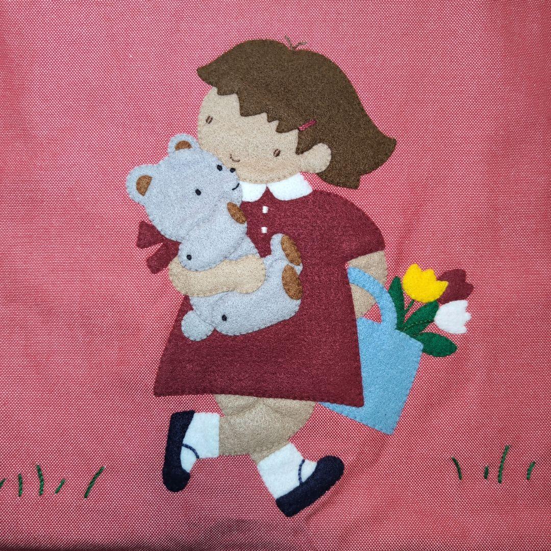 【新品未使用】familiar 赤いレッスンバッグ デニム 女の子デザイン