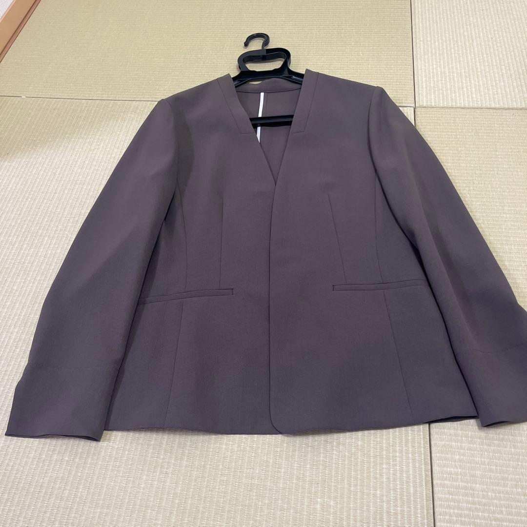 AOKI上下セット　2wayストレッチ トロピカルノーカラージャケット 茶