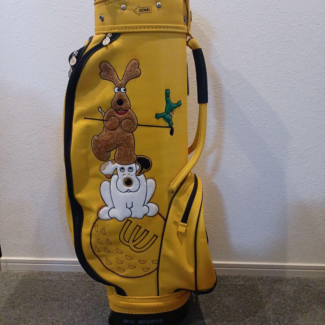 イエローカラー キャディバッグ　クラブ　レディース