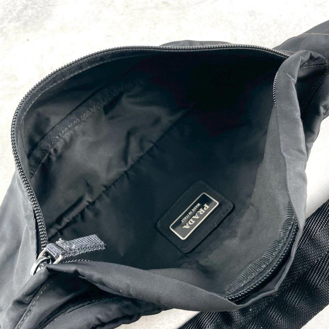 プラダ ボディバッグ ウエストバッグ テスート ナイロン ロゴ ブラック
