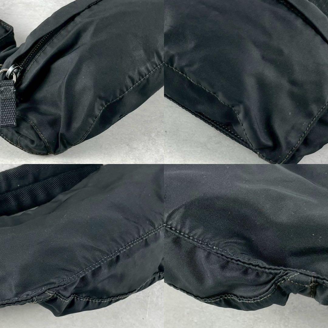 プラダ ボディバッグ ウエストバッグ テスート ナイロン ロゴ ブラック