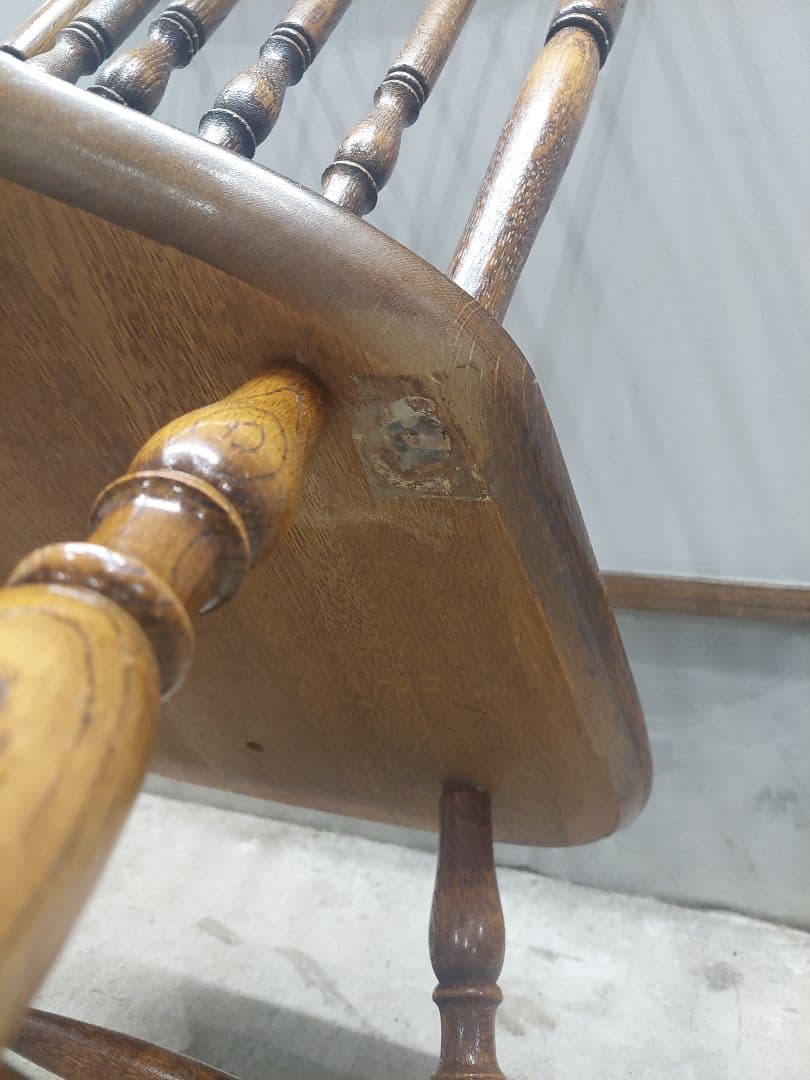 キツツキ 飛騨産業 木製 スピンドルバックチェア 椅子 現状品