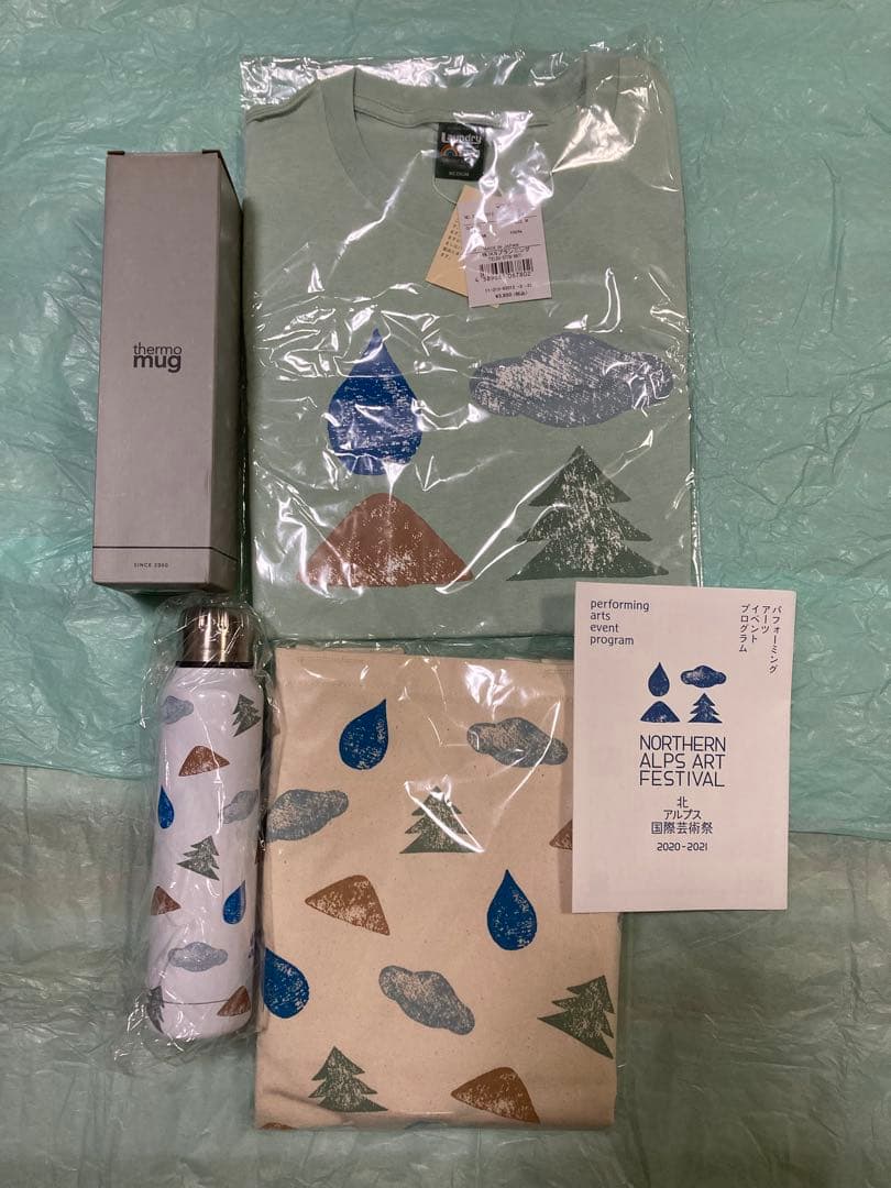 ミナペルホネンthermo mug ステンレスボトル・Tシャツ・トートバッグ3点