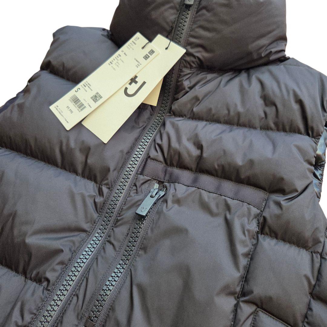 【新品タグ付き】ユニクロ　+J 　ダウンボリュームベスト　Ｓ　ネイビー