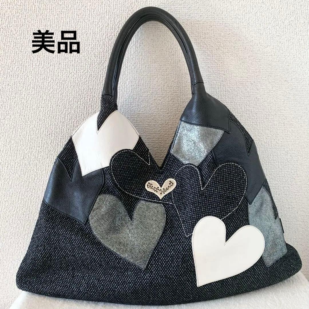 【美品　希少】シンクビー　バッグ　ジャスト　ハート ハンドバッグ　ジャガード