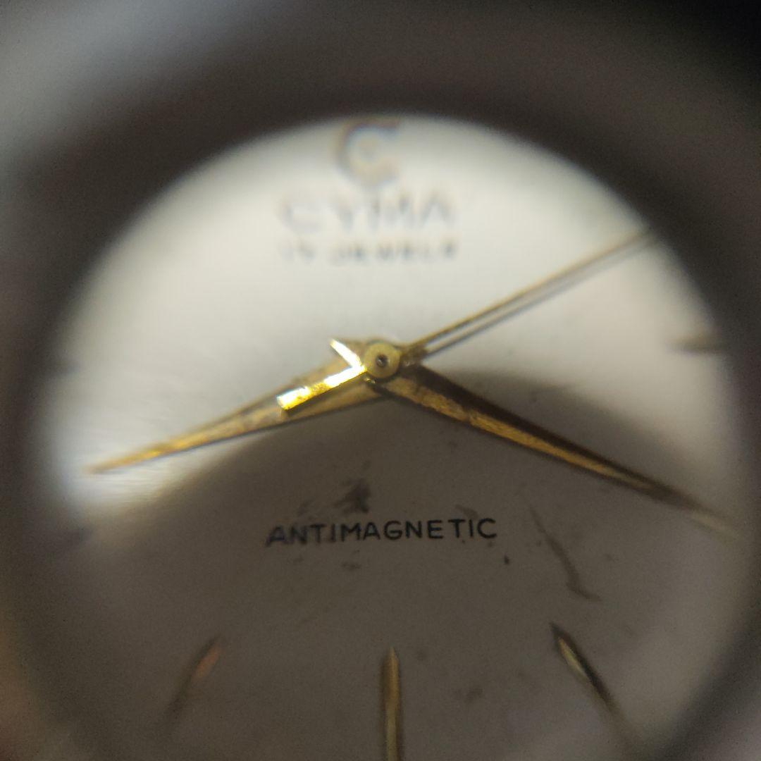 CYMA。シーマ。時計。18K、0.750。ジャンク品。スクラップ品。壊れ品。