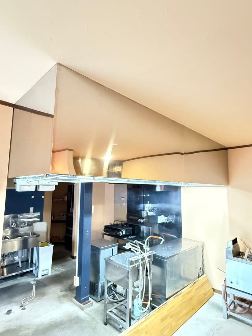 大型ステンレススチール換気フード お好み焼き 鉄板焼きに