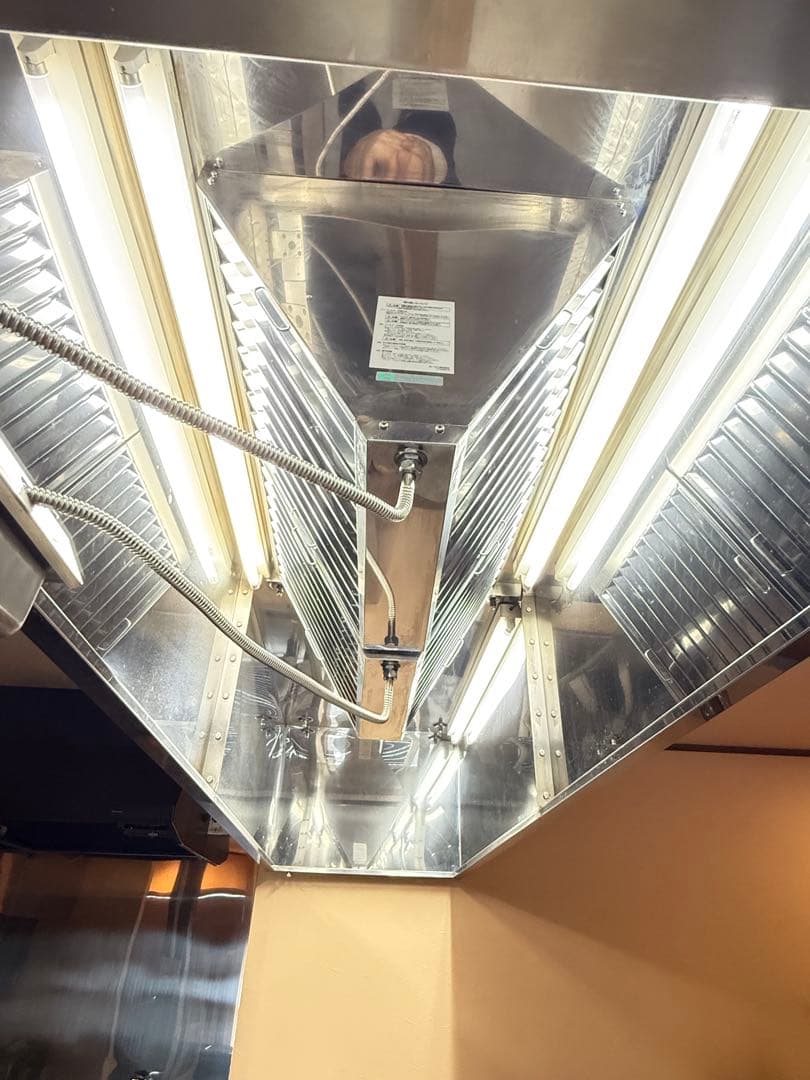 大型ステンレススチール換気フード お好み焼き 鉄板焼きに