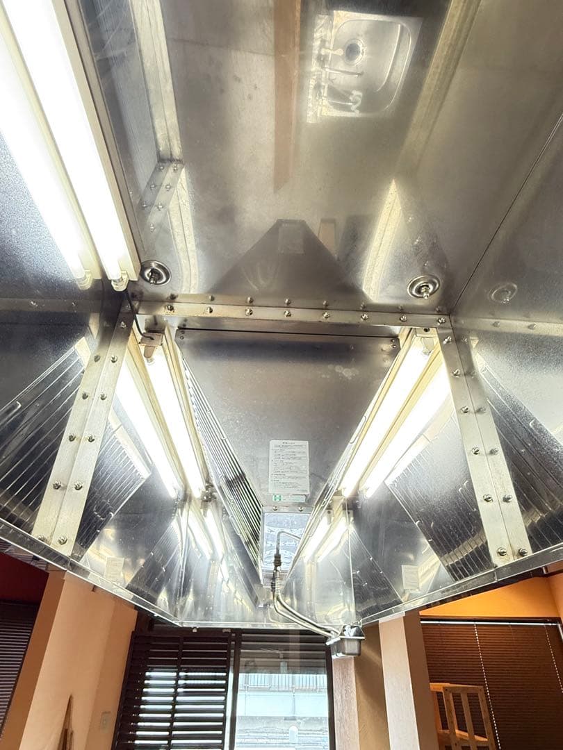 大型ステンレススチール換気フード お好み焼き 鉄板焼きに