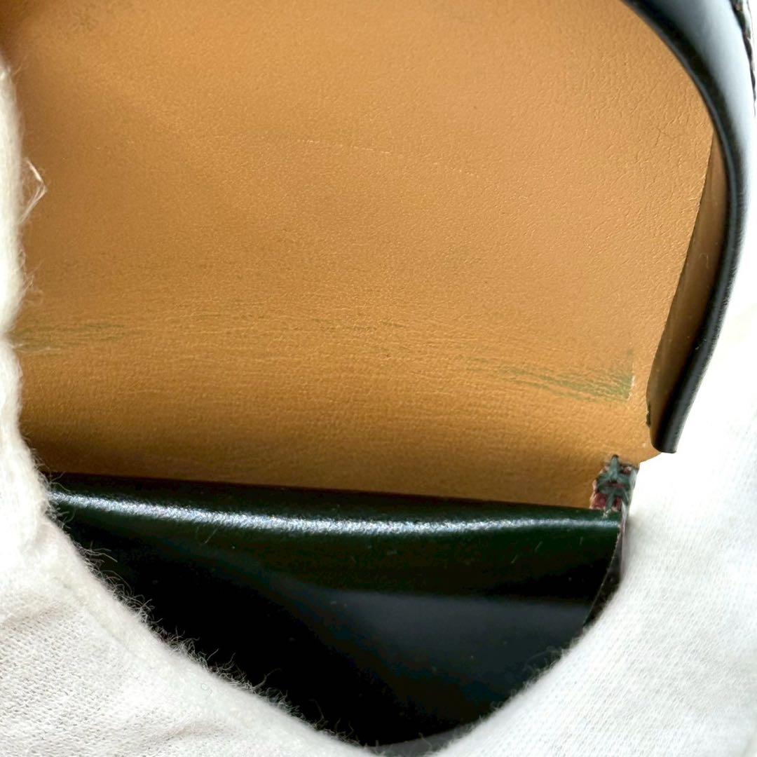 【現行✨未使用品】ガンゾ コードバン 馬蹄型ケース ダークグリーン 保証書