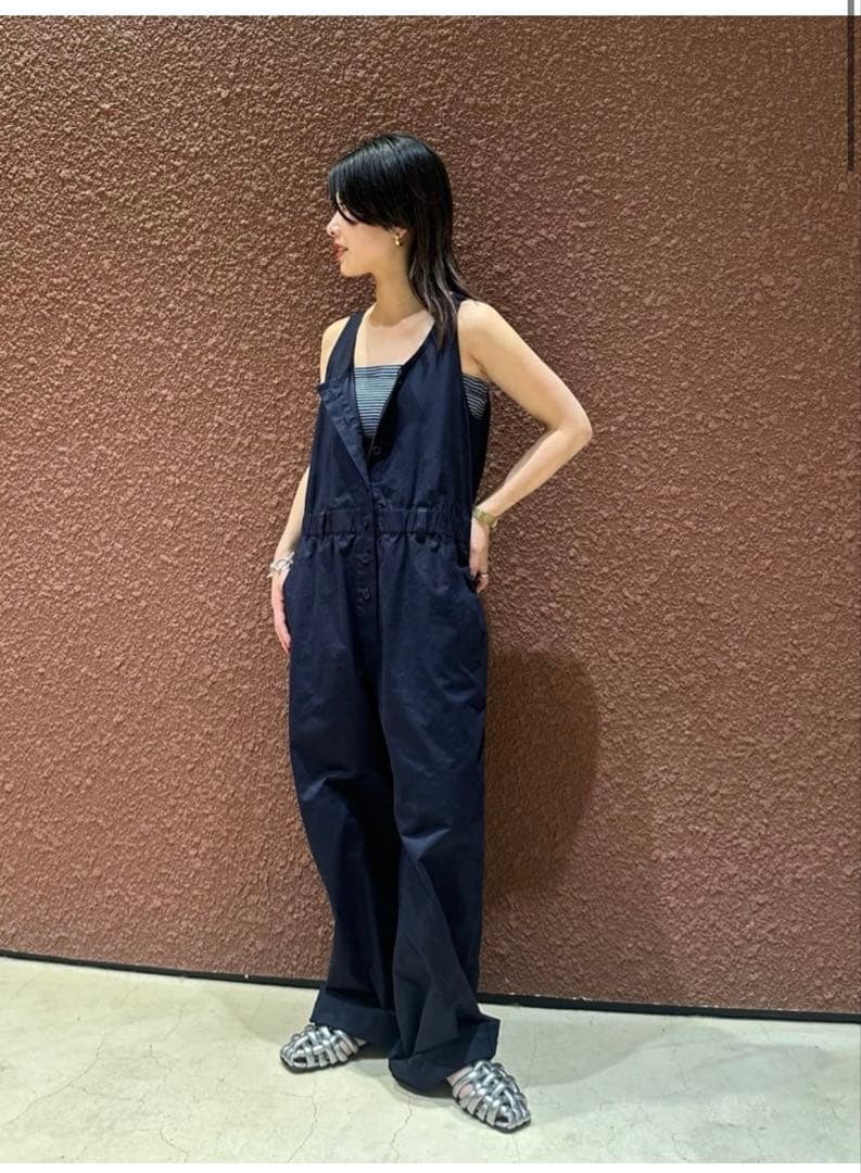 ＜6(ROKU)＞コットン ベルト オールインワン