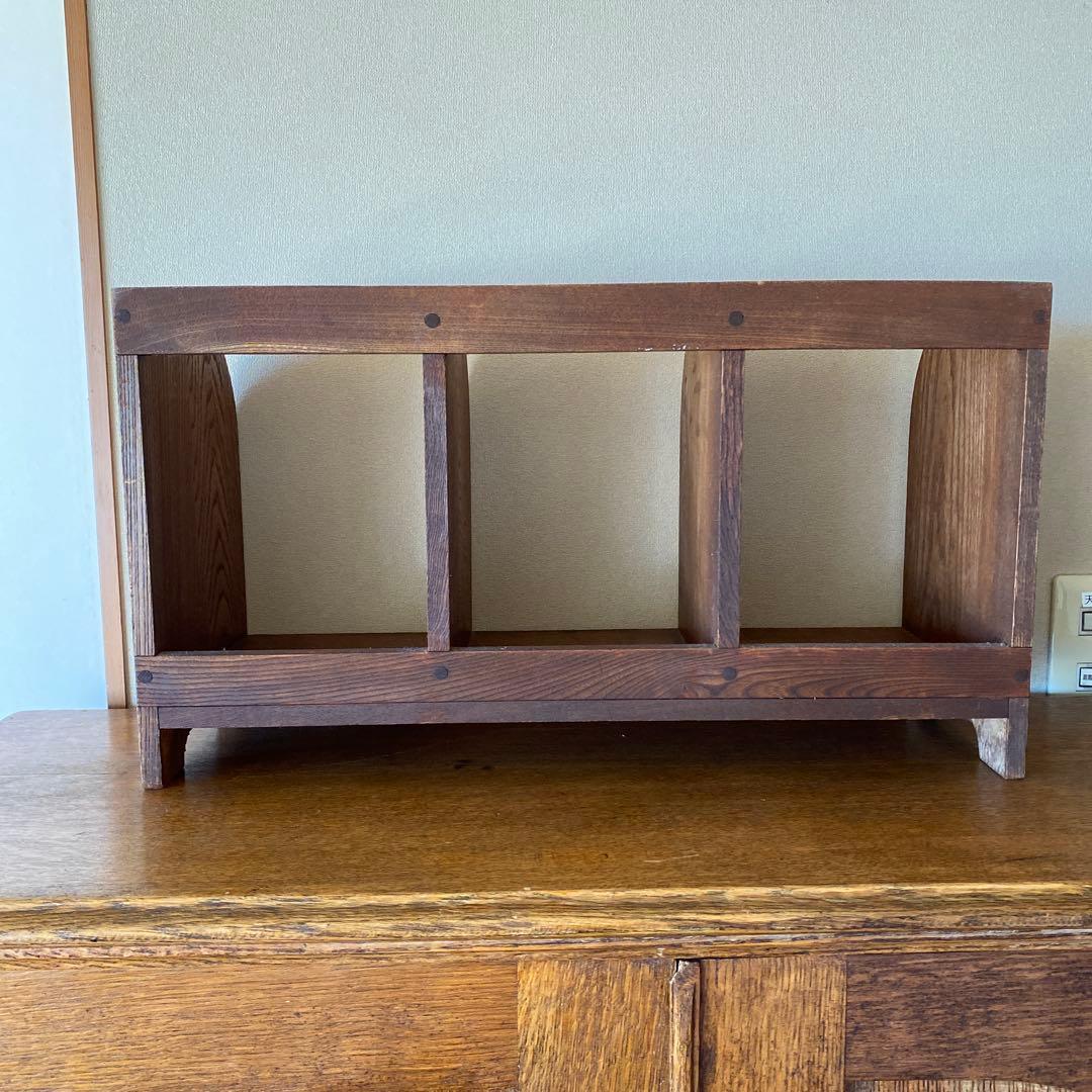 アンティーク　本棚　ブックシェルフ　古家具　レトロ　無垢材