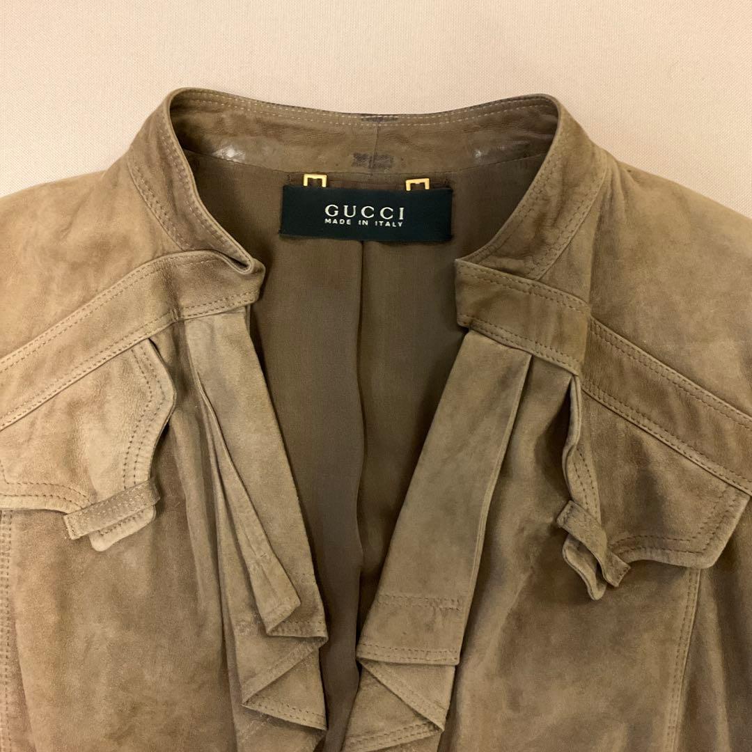 GUCCI スウェード　ライダース風ジャケット