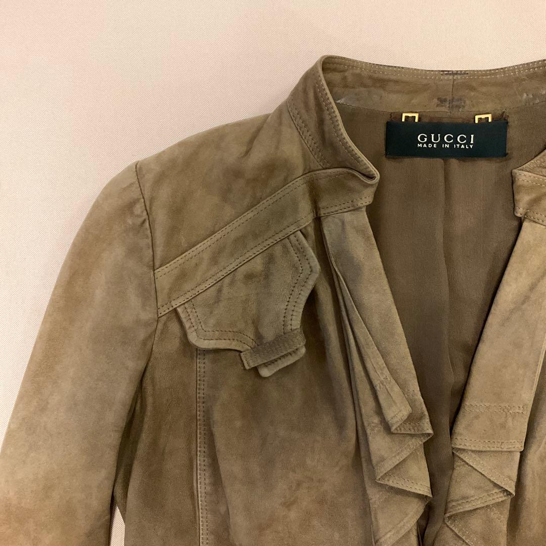 GUCCI スウェード　ライダース風ジャケット
