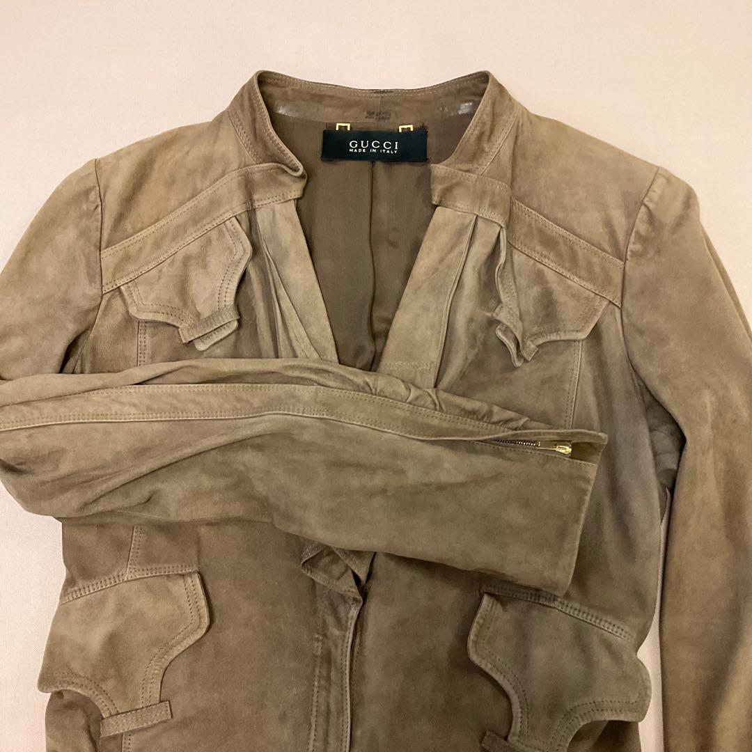 GUCCI スウェード　ライダース風ジャケット