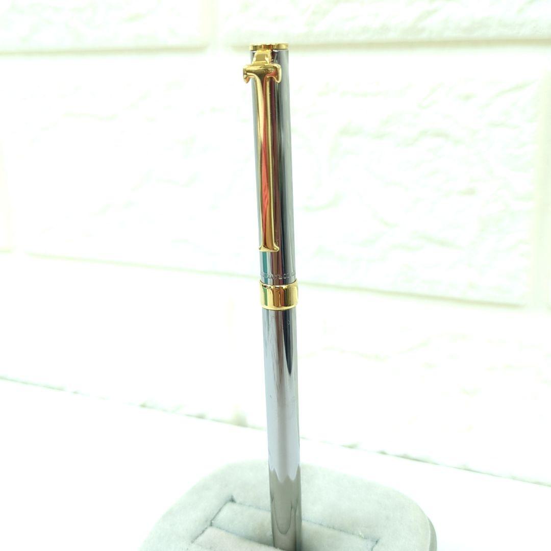 ティファニー Tクリップ ボールペン グレー ゴールドカラーアメリカ製