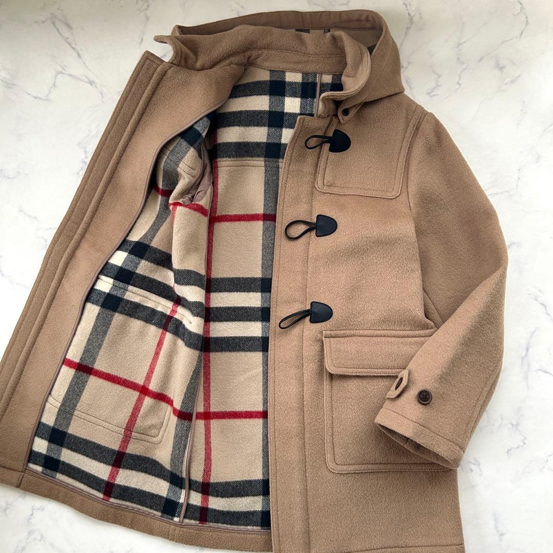 美品 バーバリー ダッフルコート メガチェック ノバチェック ベージュ