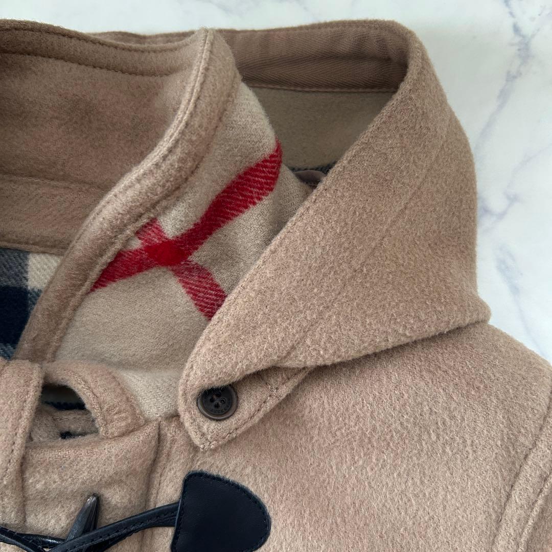 美品 バーバリー ダッフルコート メガチェック ノバチェック ベージュ