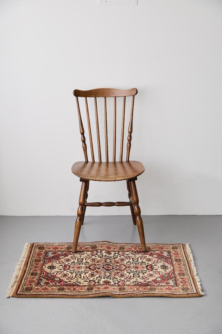 ヴィンテージラグ　ペルシャ絨毯　ハマダン産（96×61cm）赤　アイボリー　緑