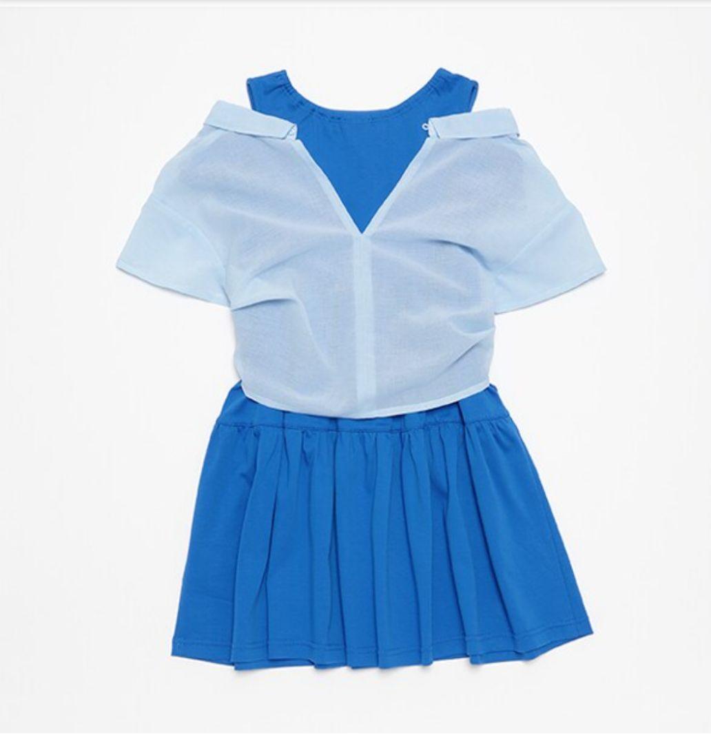 アナスイミニ 肩だし 2way 透けシャツ+ワンピース 150