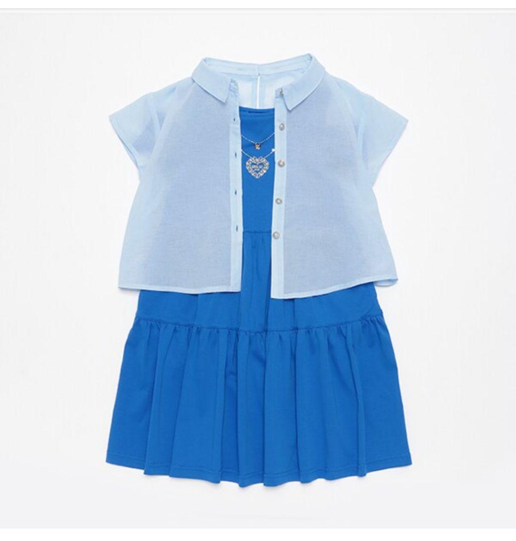 アナスイミニ 肩だし 2way 透けシャツ+ワンピース 150