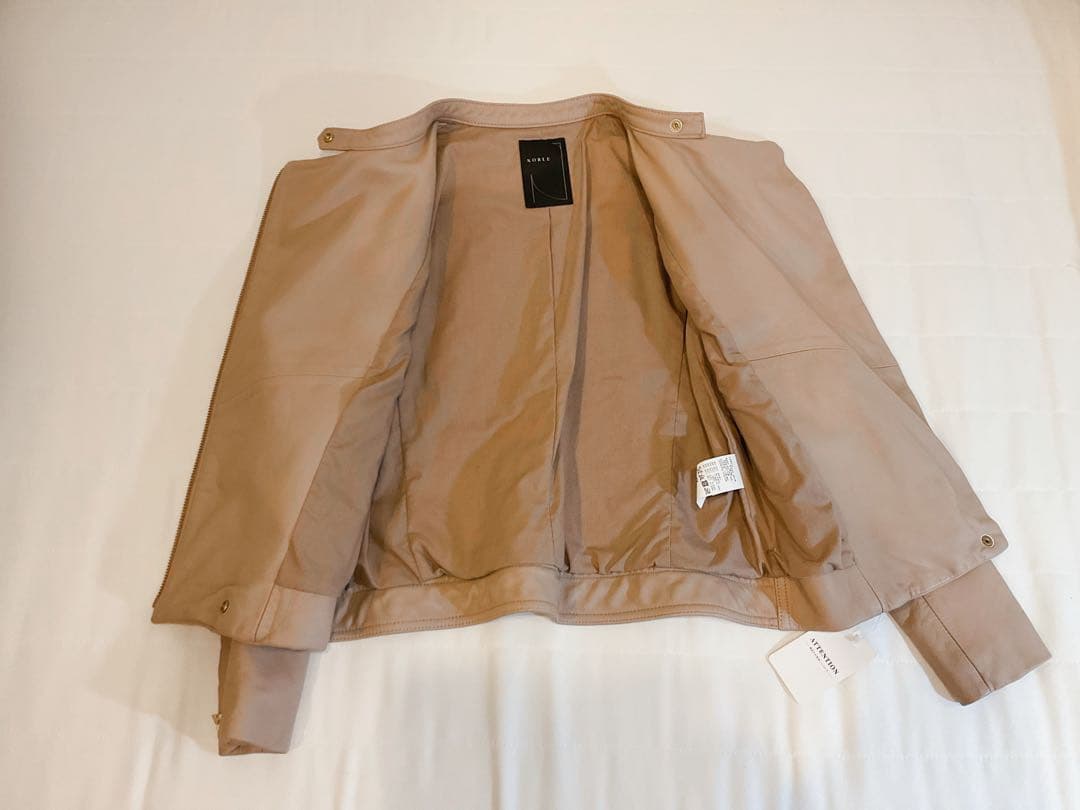 新品NOBLEラムレザーライダースジャケット