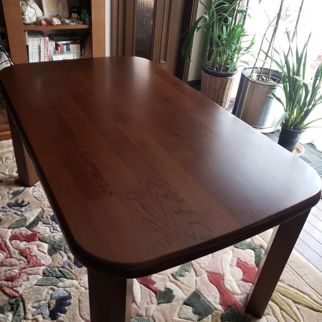 ★ダークブラウン木製ダイニングテーブル135×80×68引取り限定　近郊配達