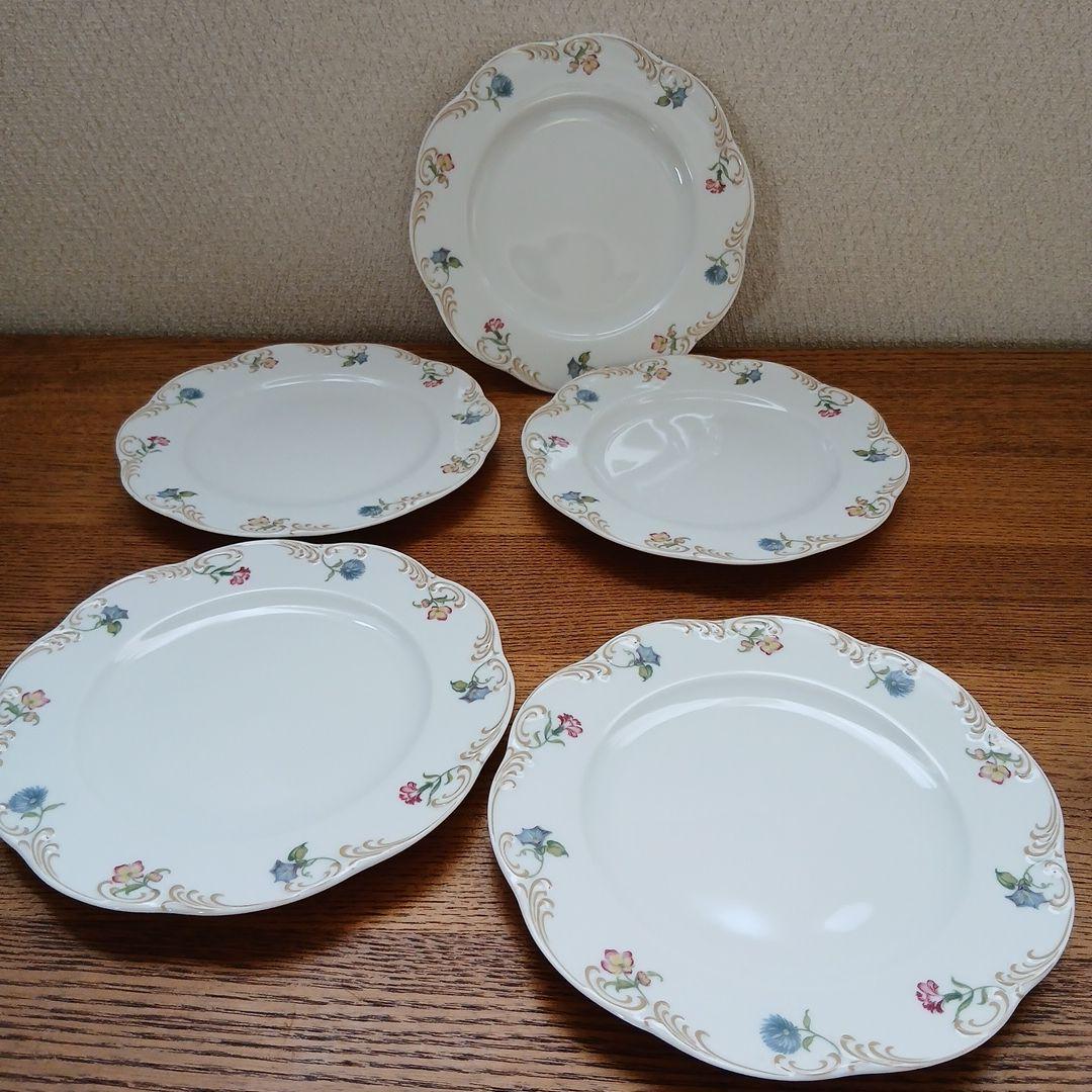ローゼンタール クラシックローズ プレート５枚 花柄 ケーキ皿 ユーズド