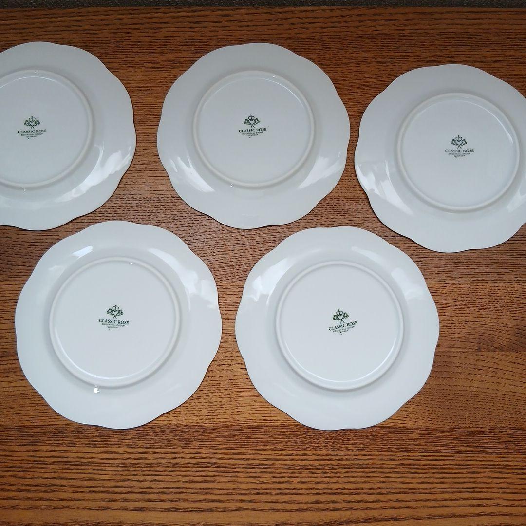 ローゼンタール クラシックローズ プレート５枚 花柄 ケーキ皿 ユーズド