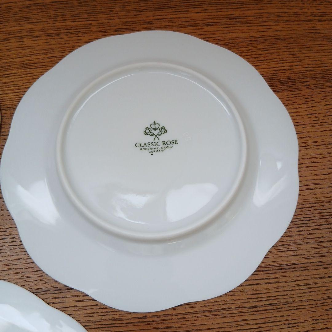 ローゼンタール クラシックローズ プレート５枚 花柄 ケーキ皿 ユーズド