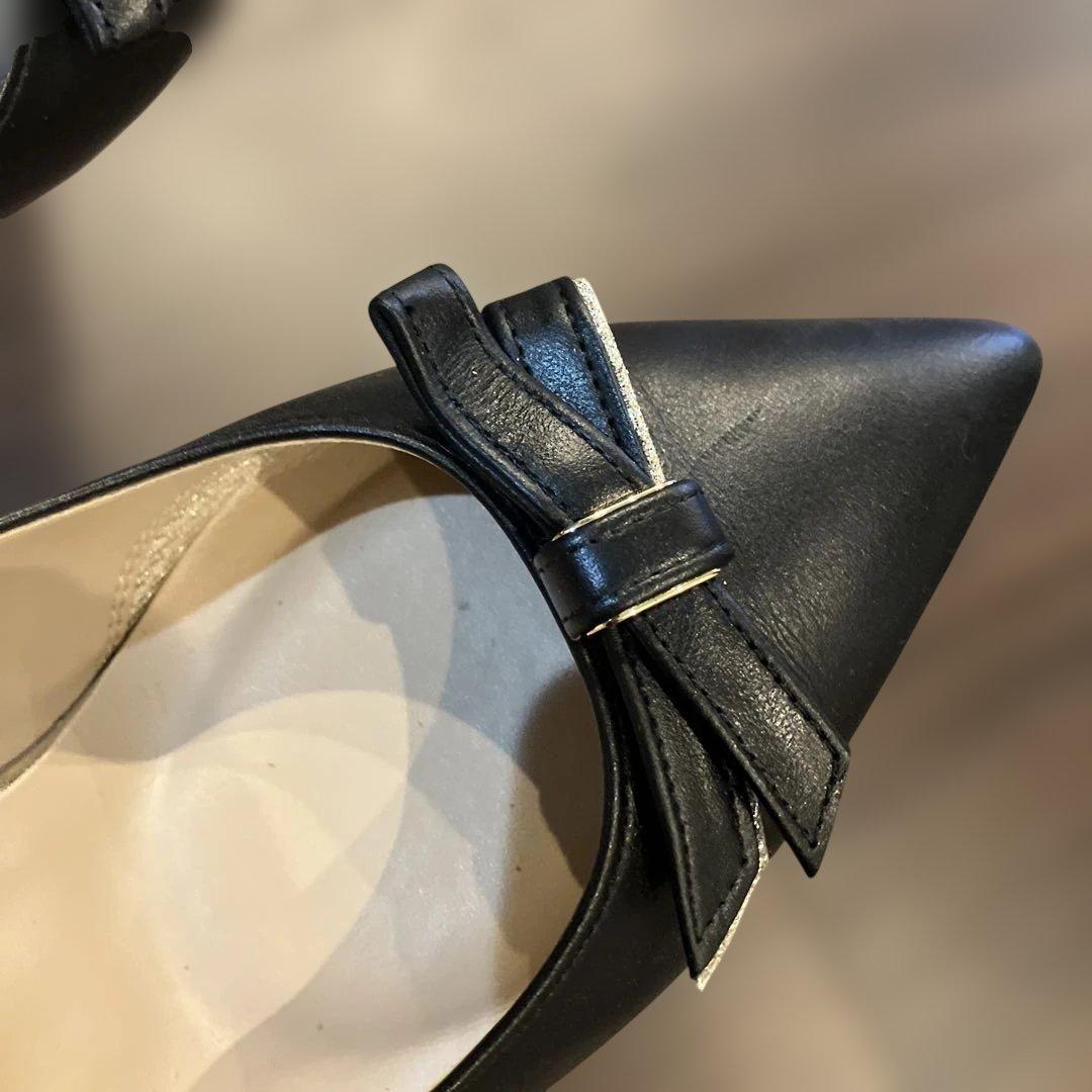 ダイアナ　DIANA ブラック 黒　フォーマルポインテッドトゥ ハイヒール