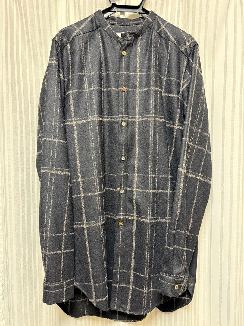 amachi. amachi Random Grid shirt ウールシャツ