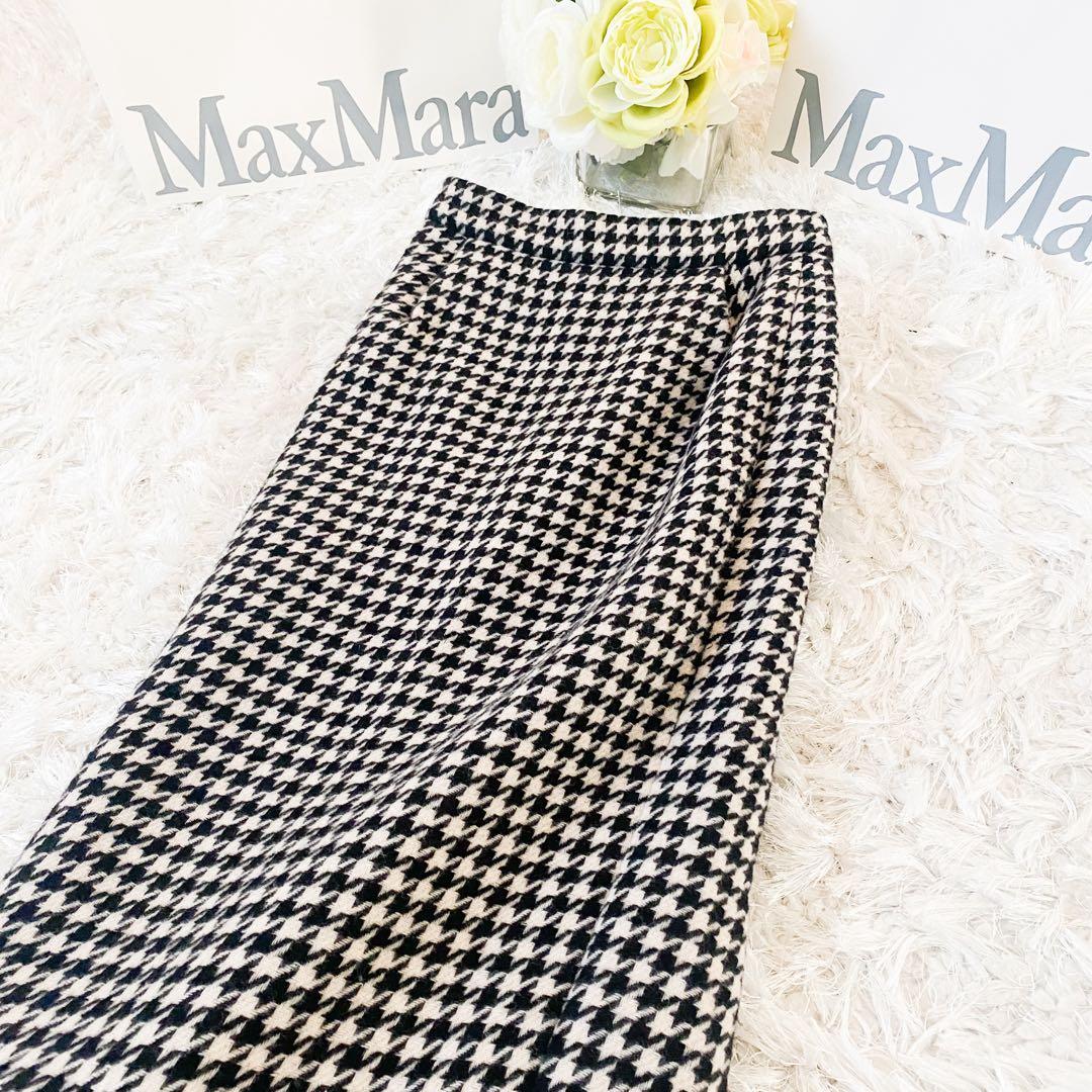 ★新品同様★ Max Maraマックスマーラ千鳥格子 スカート カシミヤ★