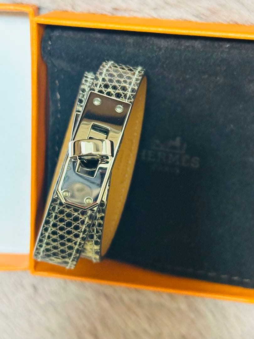 未使用　エルメス　ケリー　ドゥブルトゥール　オンブレ　リザード