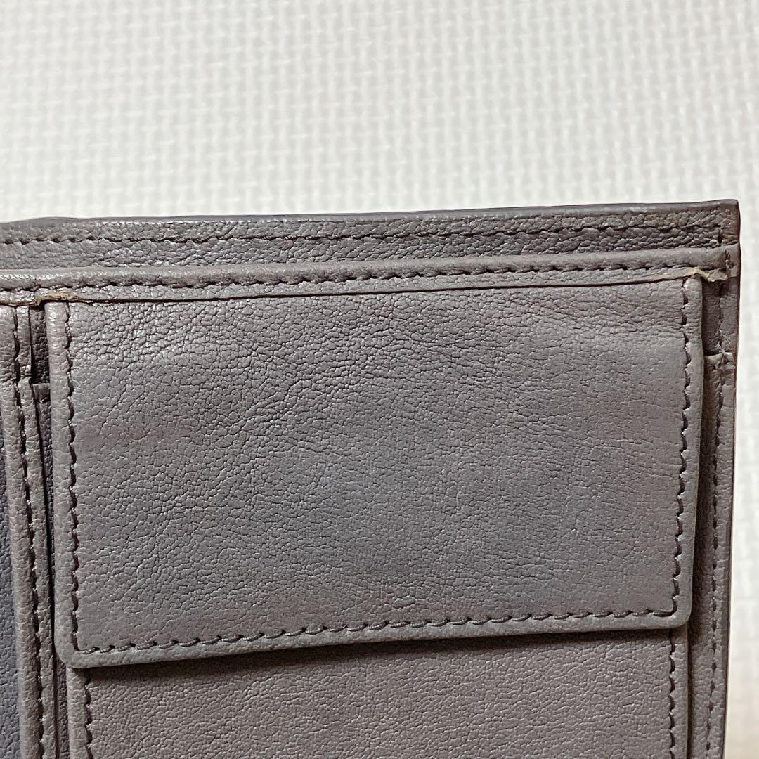 未使用BOTTEGA VENETA ボッテガヴェネタ レザー二つ折り財布　グレー