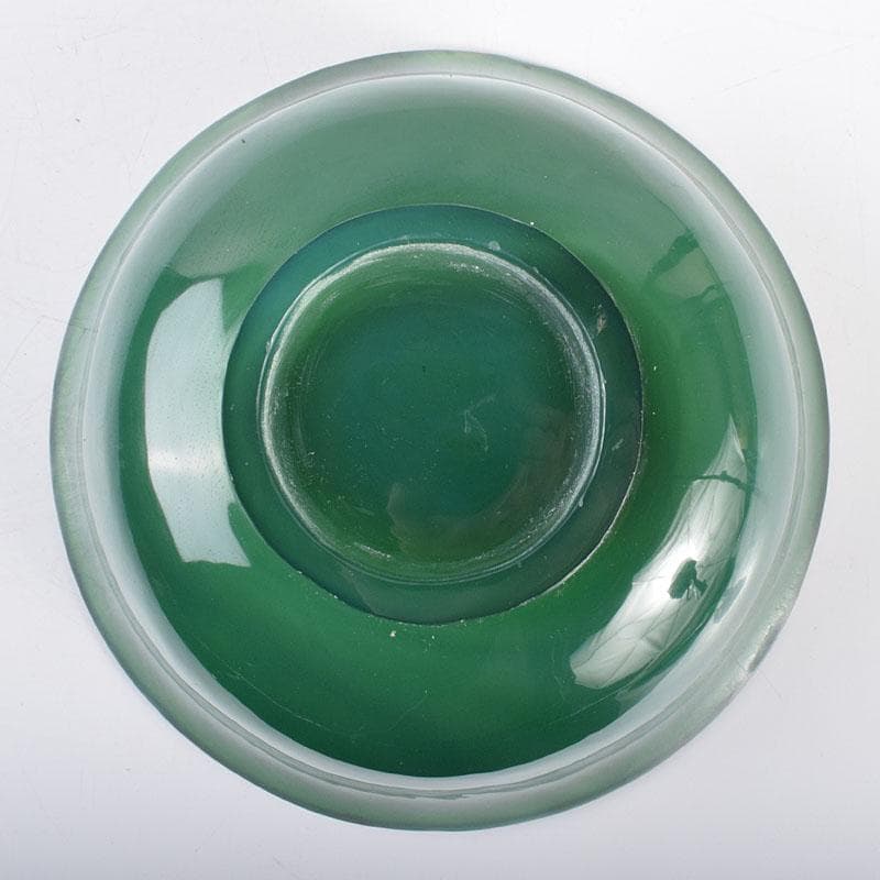茶九　中国　緑瑪瑙彫刻　鉢　M　R4156